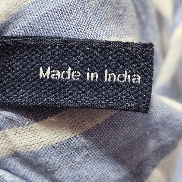 Trendy Easter Spring Veronica Beard Zee Blue White Striped Dress Tiered Ruffle S - Picture 10 of 16